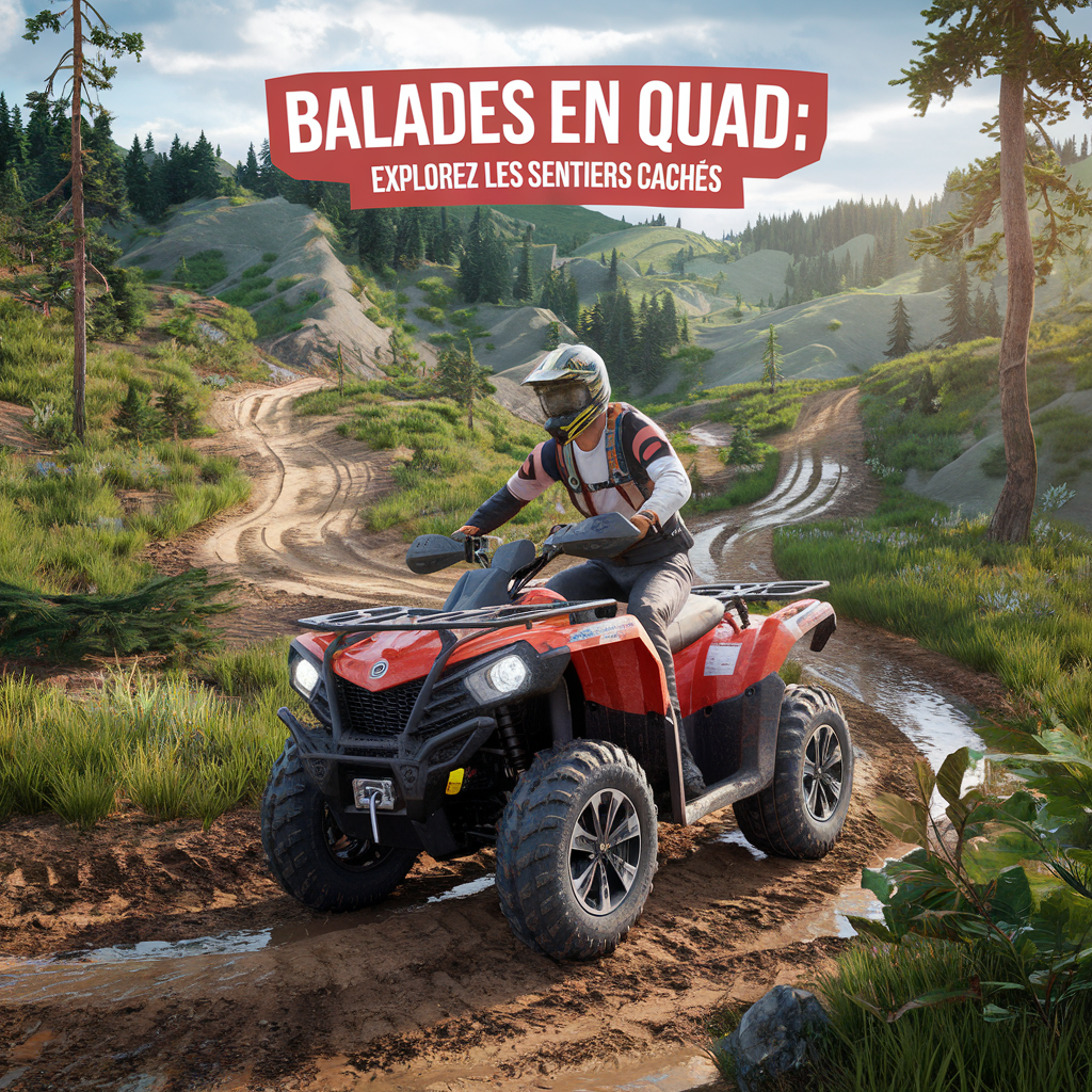 découvrez de nouvelles sensations avec nos balades en quad à travers des sentiers cachés. partez à l'aventure, explorez des paysages à couper le souffle et vivez des moments inoubliables en pleine nature. une expérience qui combine adrénaline et émerveillement.