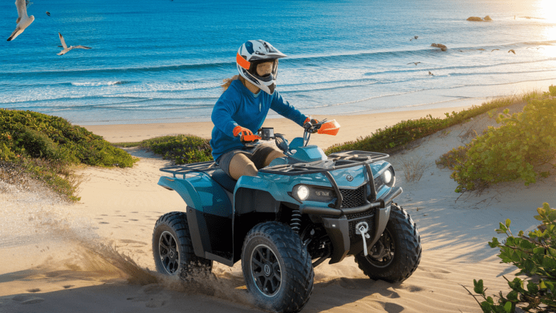 Des aventures en quad sur la plage
