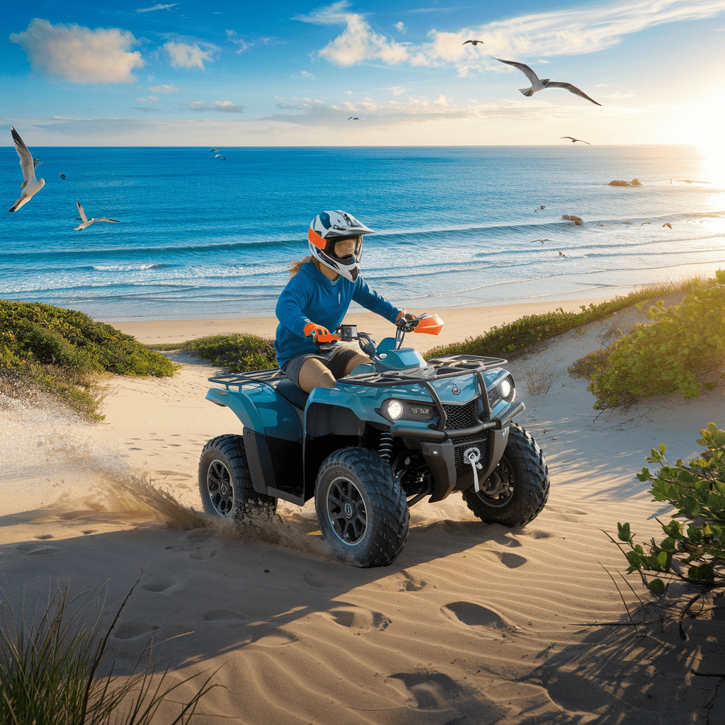 Des aventures en quad sur la plage