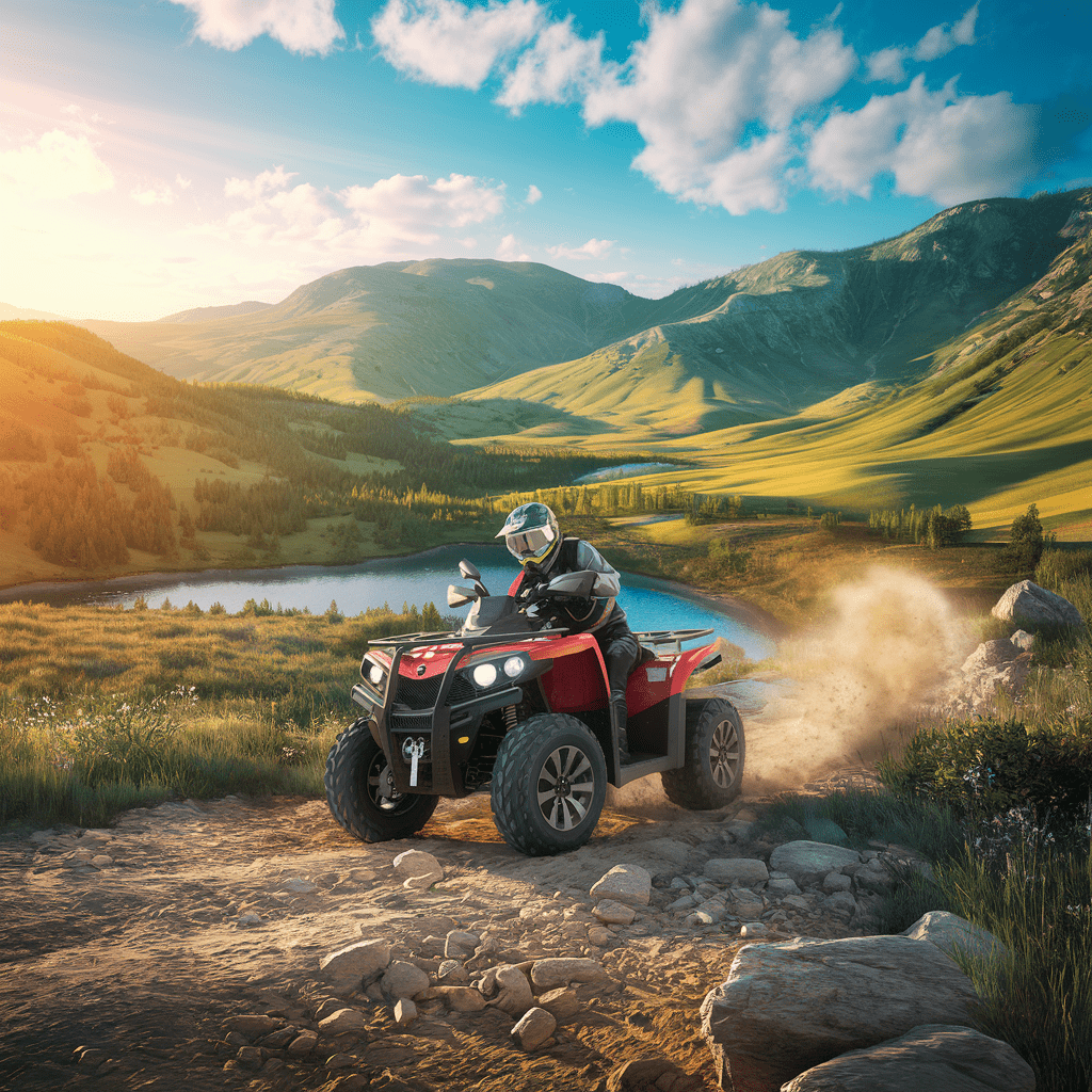 explorez des paysages à couper le souffle en quad, de la montagne verdoyante aux vastes plaines, en passant par des forêts à l'atmosphère envoûtante. vivez une aventure inoubliable au cœur de la nature et découvrez des panoramas époustouflants.